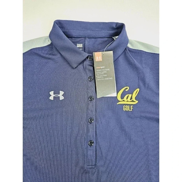 Under Armour Loose Heat Gear Size Large Women's Cal State Berkely Golf Polo NWT - Picture 13 of 13